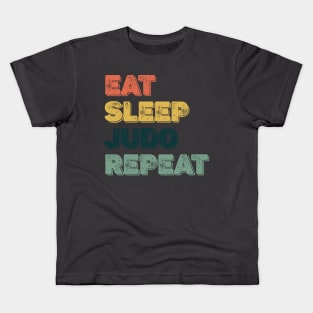 Judo eat sleep judo repeat Eat Sleep Judo Repeat Essential Kids T-Shirt